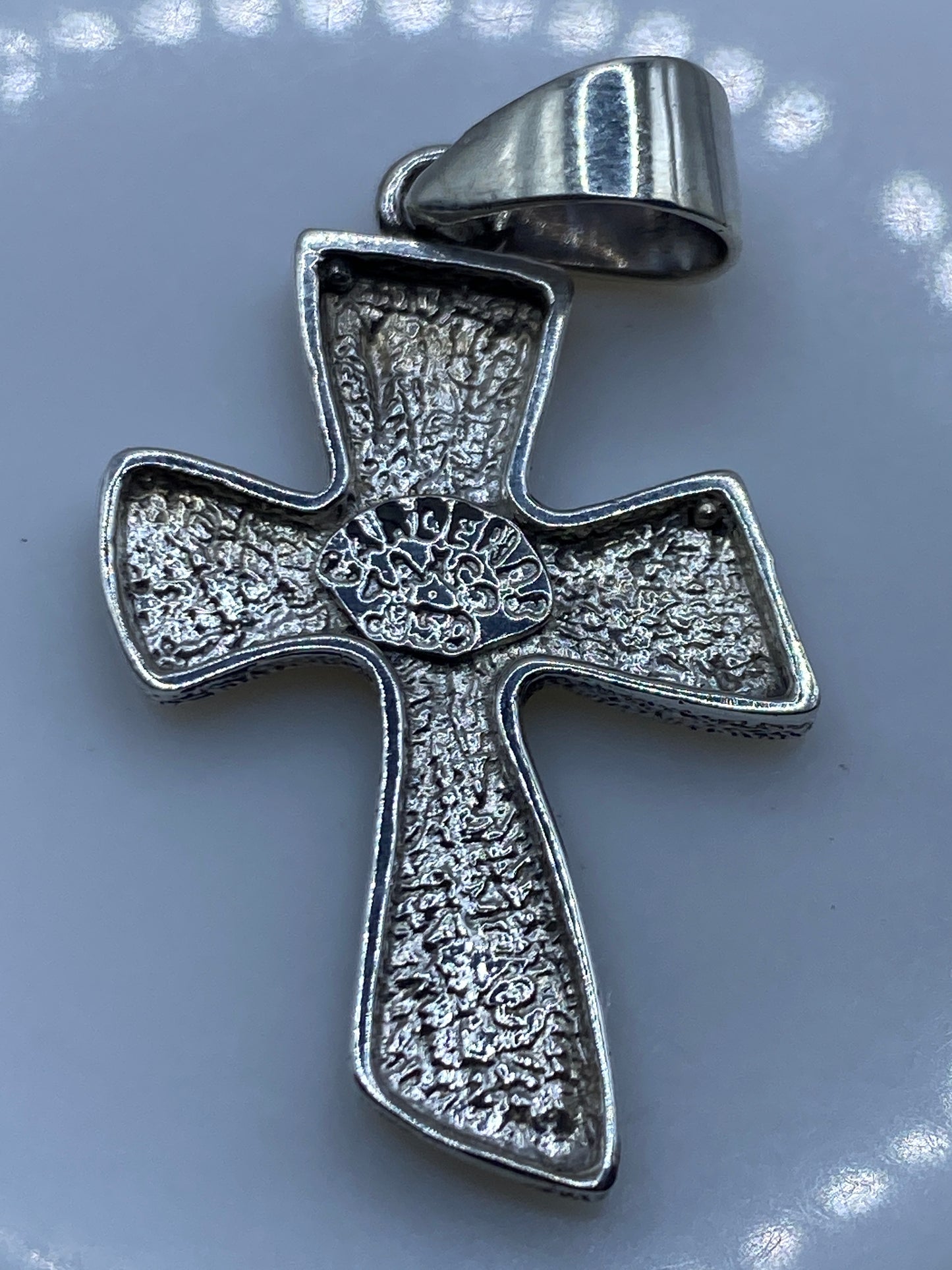 Dije Cruz de Plata .950 con Ópalo de Fuego — Taxco — foto 5