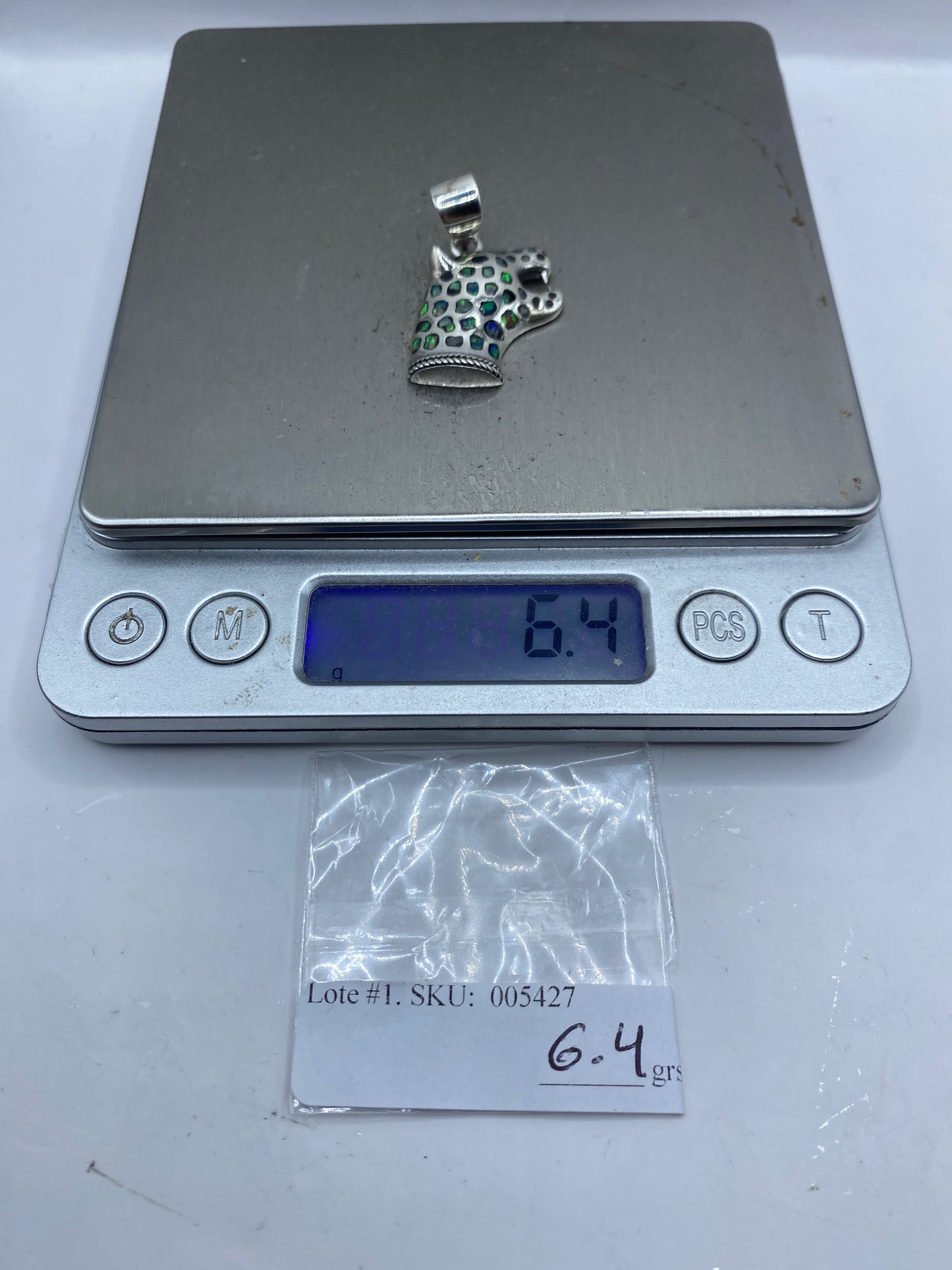 Dije Prehispánico Plata .950 con Opalo de Fuego Verde — foto 6
