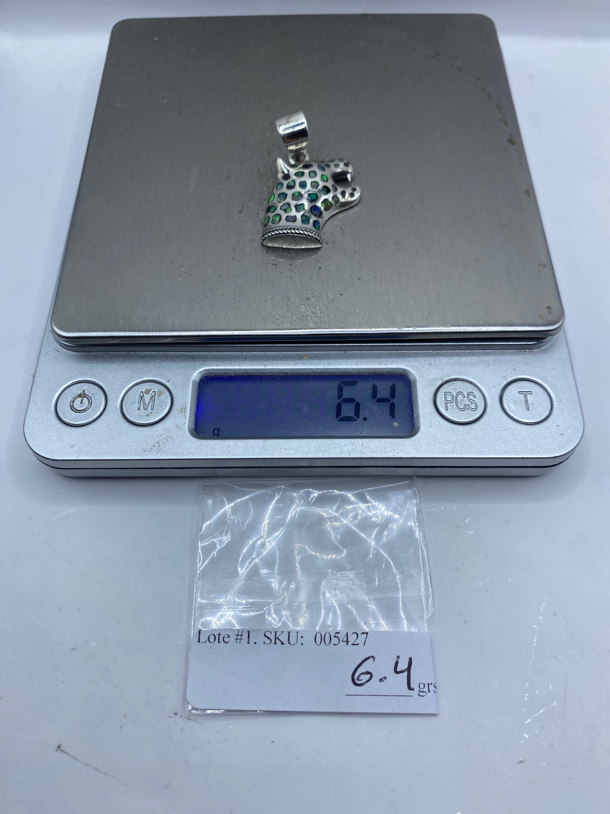 Dije Prehispánico Plata .950 con Opalo de Fuego Verde — foto 6