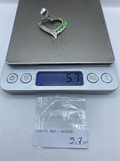 Dije Corazón Plata .950 Opalo de Fuego — Taxco — foto 6