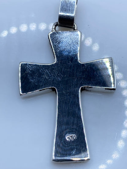 Cruz de Plata .950 con Incrustaciones — Dije Unisex Taxco — foto 5