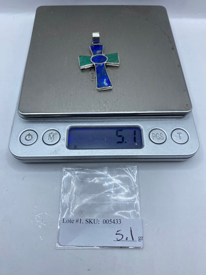 Cruz de Plata .950 con Incrustaciones — Dije Unisex Taxco — foto 6