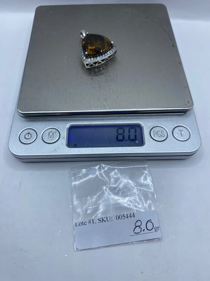 Dije Plata Circonia Triangular — Taxco .925 — foto 6