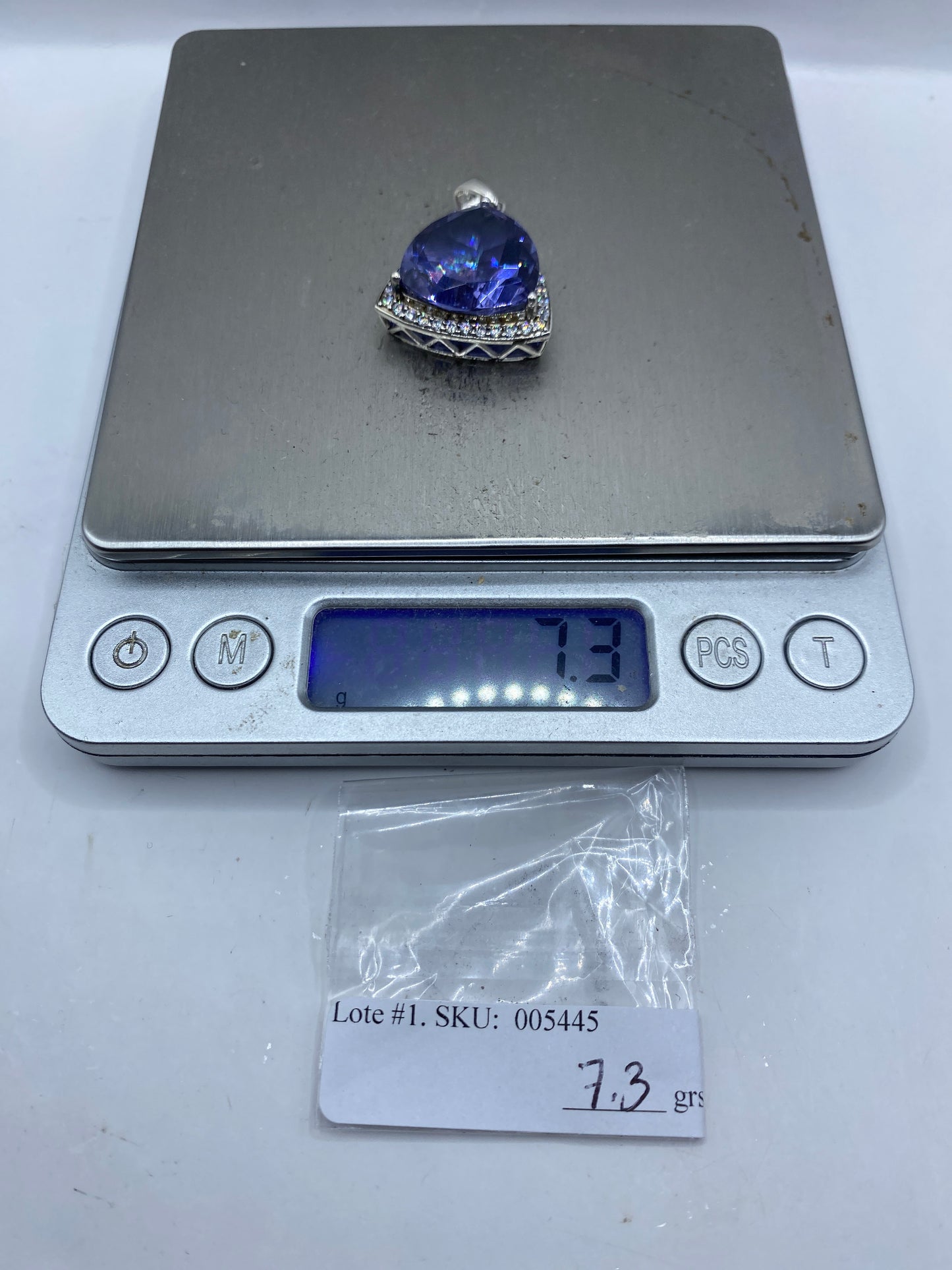 Dije de Plata Circonia Lavanda — Taxco .925 — foto 6