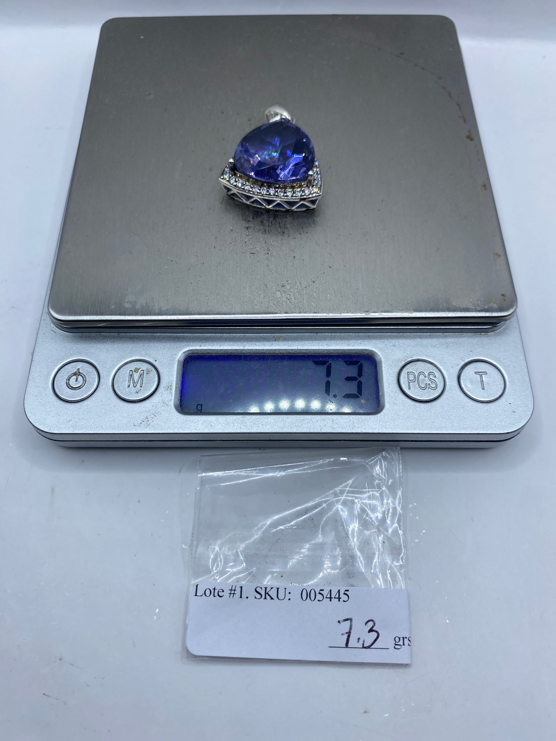 Dije de Plata Circonia Lavanda — Taxco .925 — foto 6