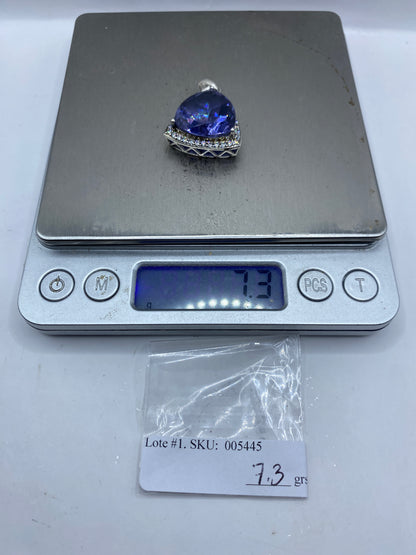 Dije de Plata Circonia Lavanda — Taxco .925 — foto 6