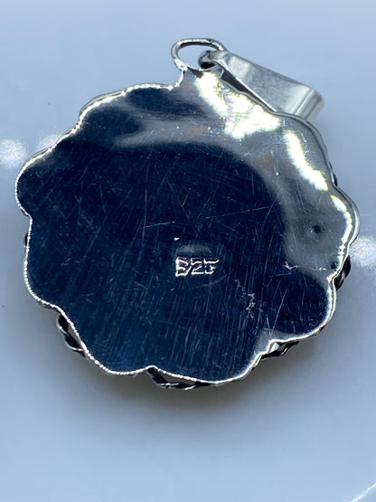 Dije Plata Ópalo de Fuego Azul — Taxco .925 — foto 5