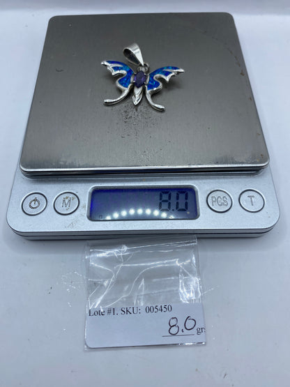 Dije de Plata Opalo de Fuego Azul — Taxco .950 — foto 6