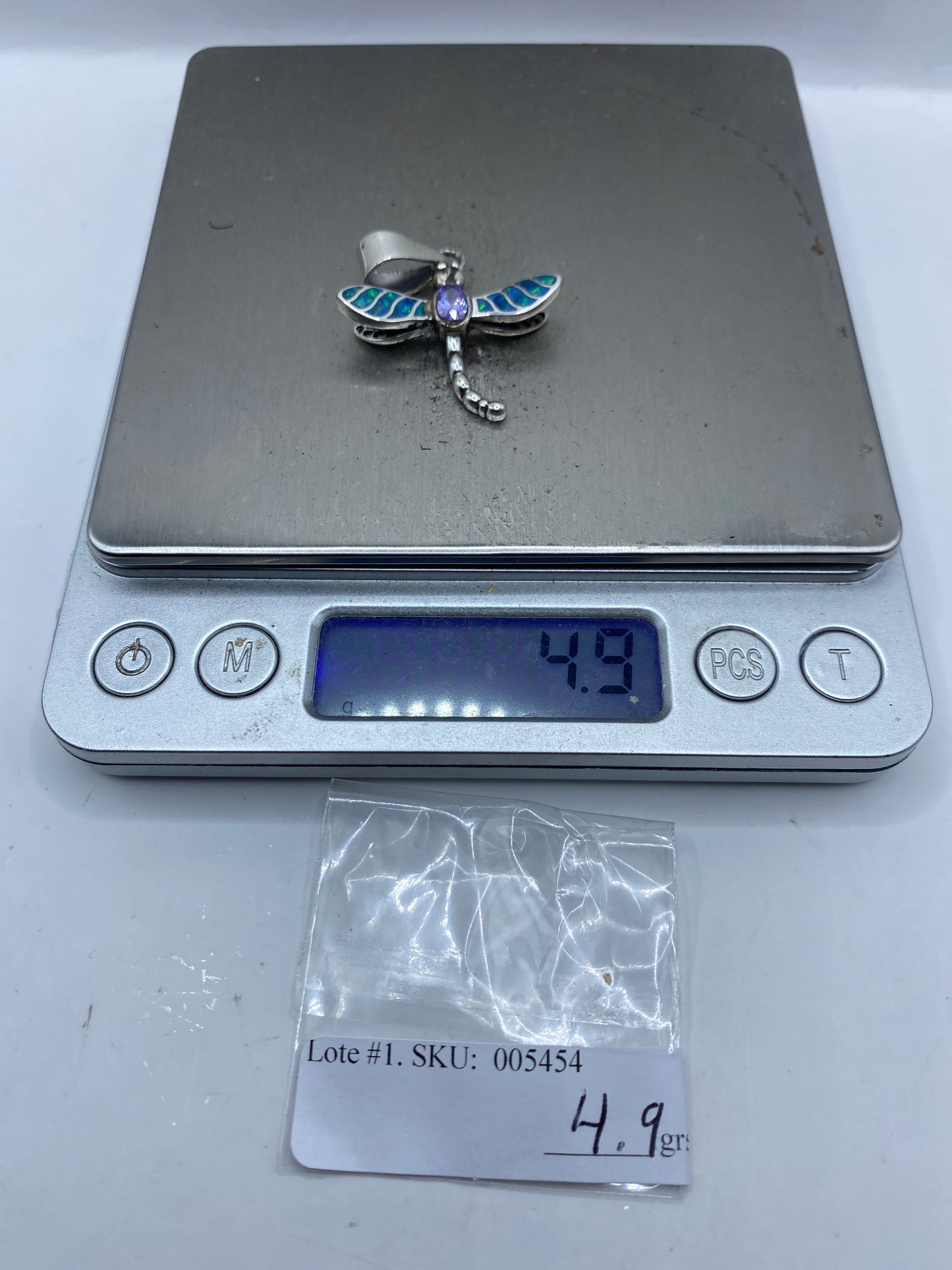 Dije Libélula Plata .950 con Ópalo de Fuego Azul — Taxco — foto 5