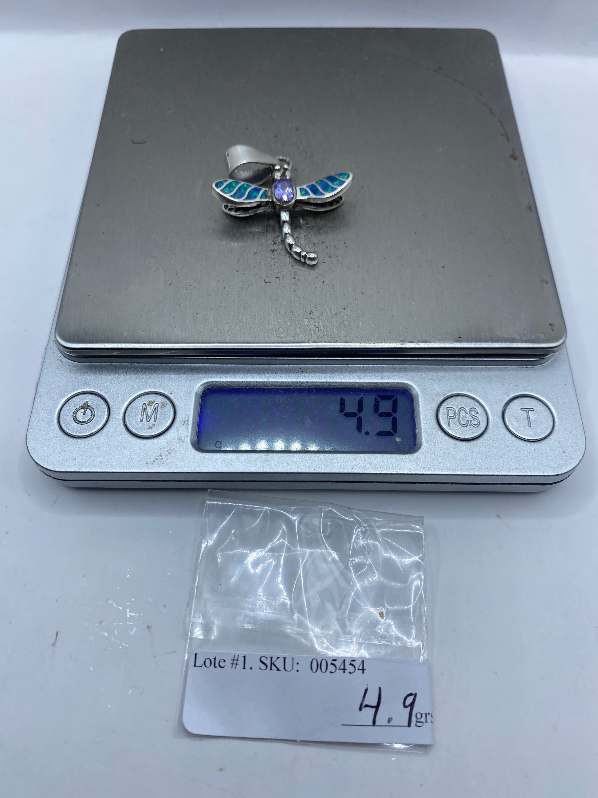 Dije Libélula Plata .950 con Ópalo de Fuego Azul — Taxco — foto 5