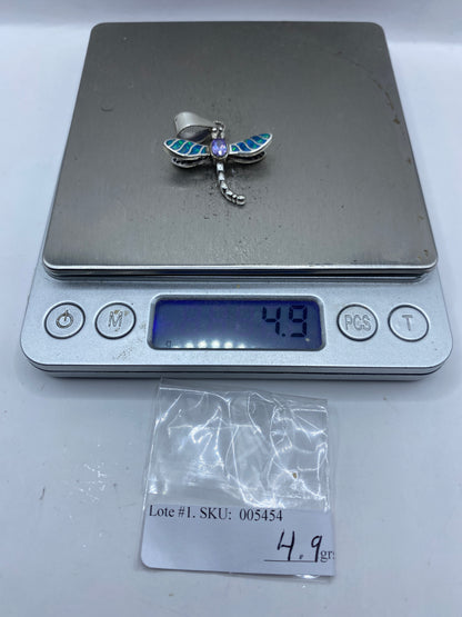 Dije Libélula Plata .950 con Ópalo de Fuego Azul — Taxco — foto 5