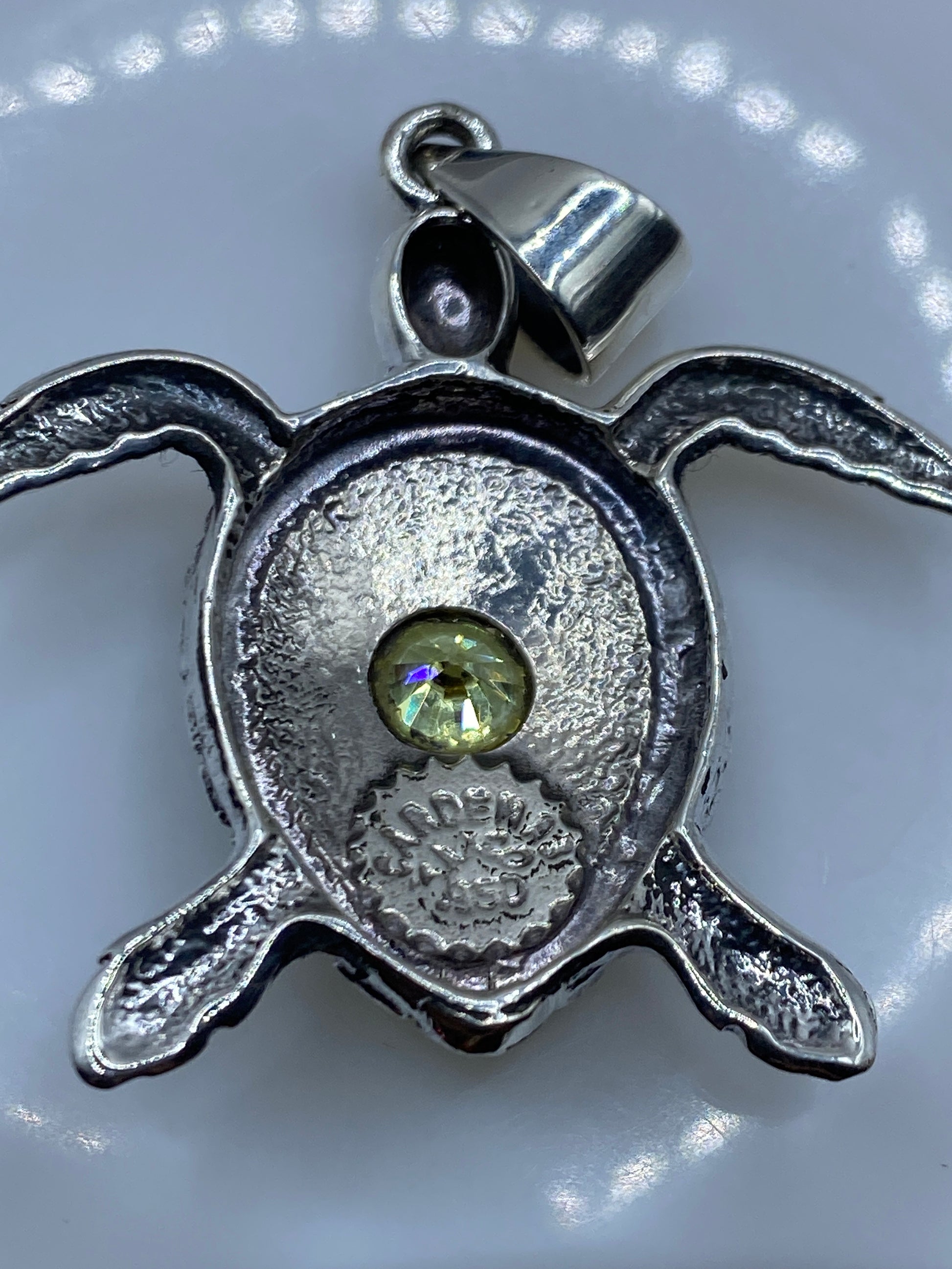 Dije Tortuga Plata Ópalo de Fuego — Taxco .950 — foto 5