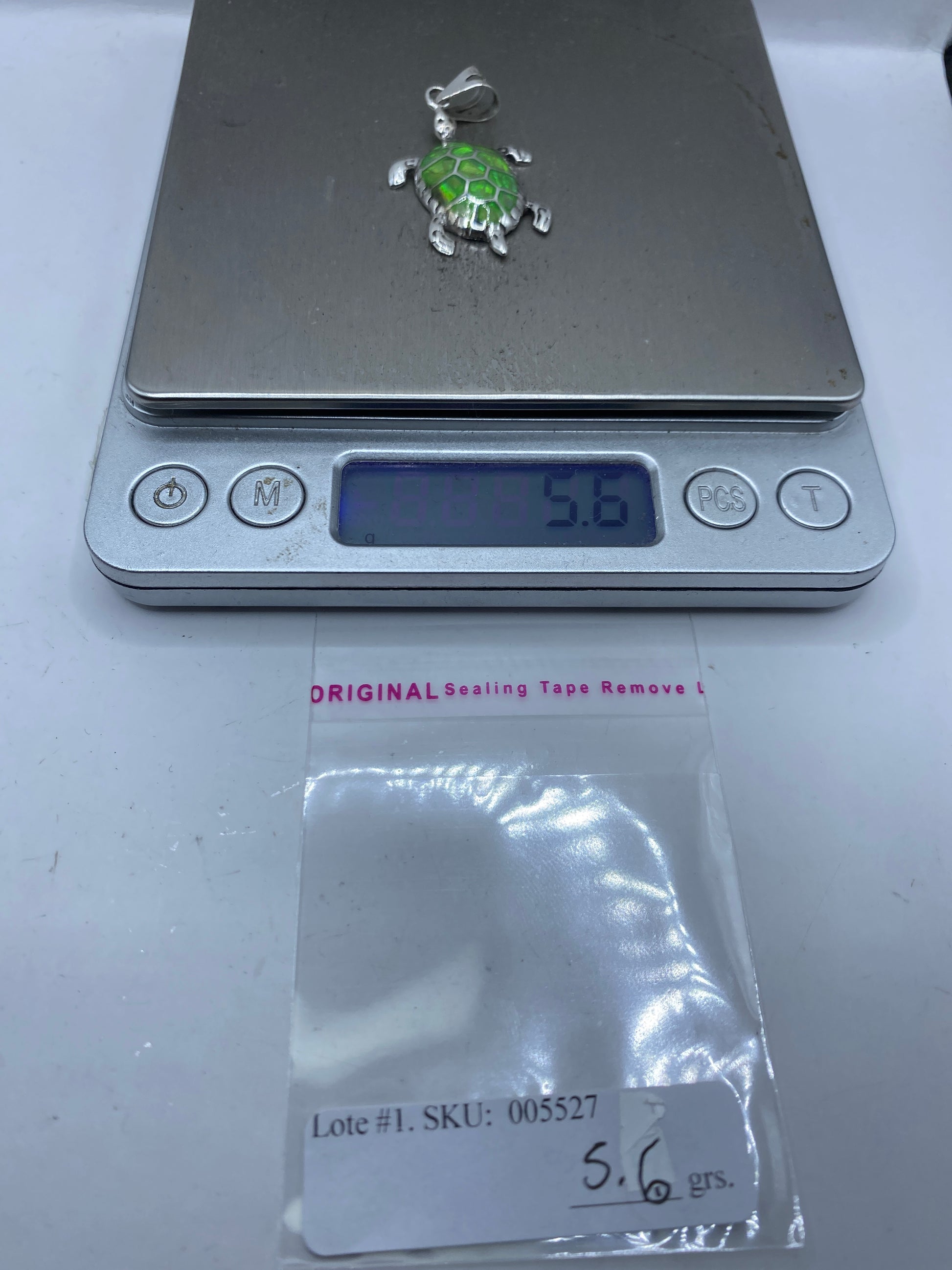 Dije de Tortuga Plata .950 con Ópalo de Fuego — Taxco — foto 6