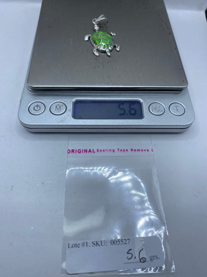 Dije de Tortuga Plata .950 con Ópalo de Fuego — Taxco — foto 6