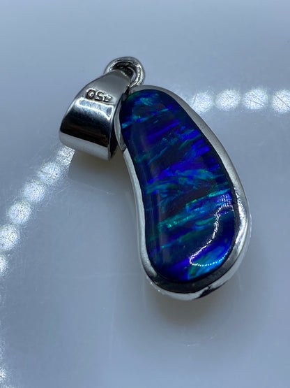 Dije Plata Ópalo de Fuego Azul — Taxco .950 — foto 5