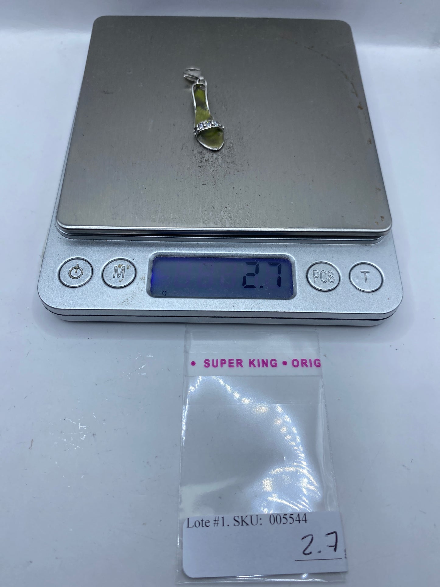 Dije de Plata con Circonia Verde Olivo — Taxco .925 — foto 5