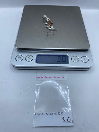 Dije Lagartija Plata .950 Ópalo de Fuego — Taxco — foto 6