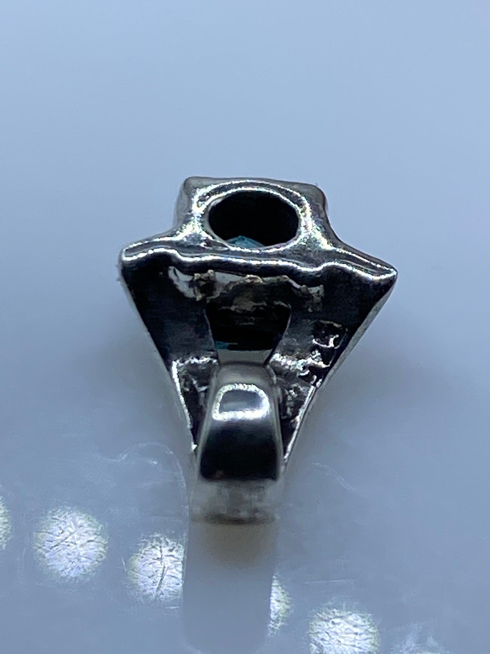 Dije Plata Circonia Azul Cielo — Taxco .925 — foto 5