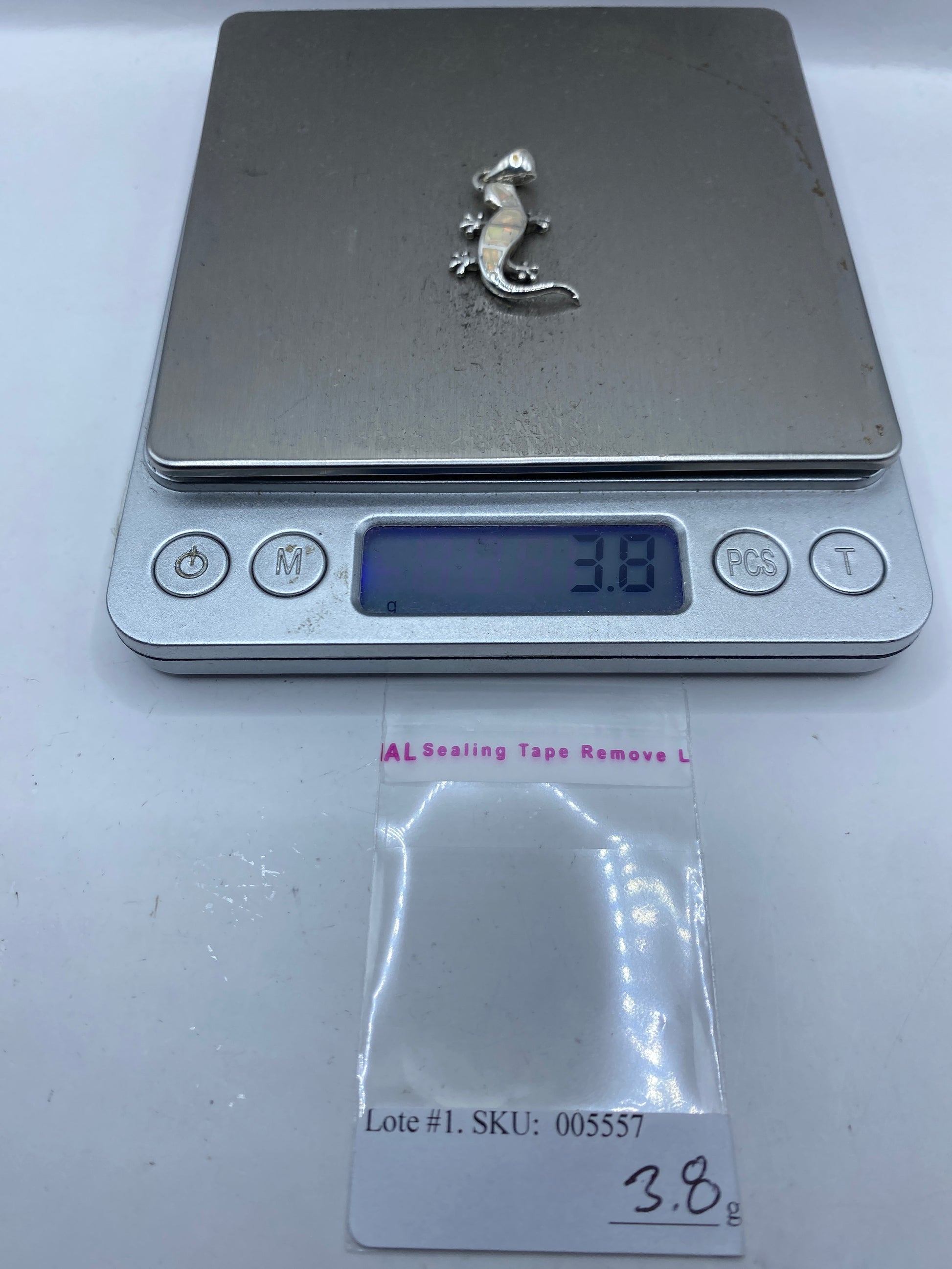 Dije Lagartija Plata .950 con Ópalo de Fuego — Taxco — foto 6