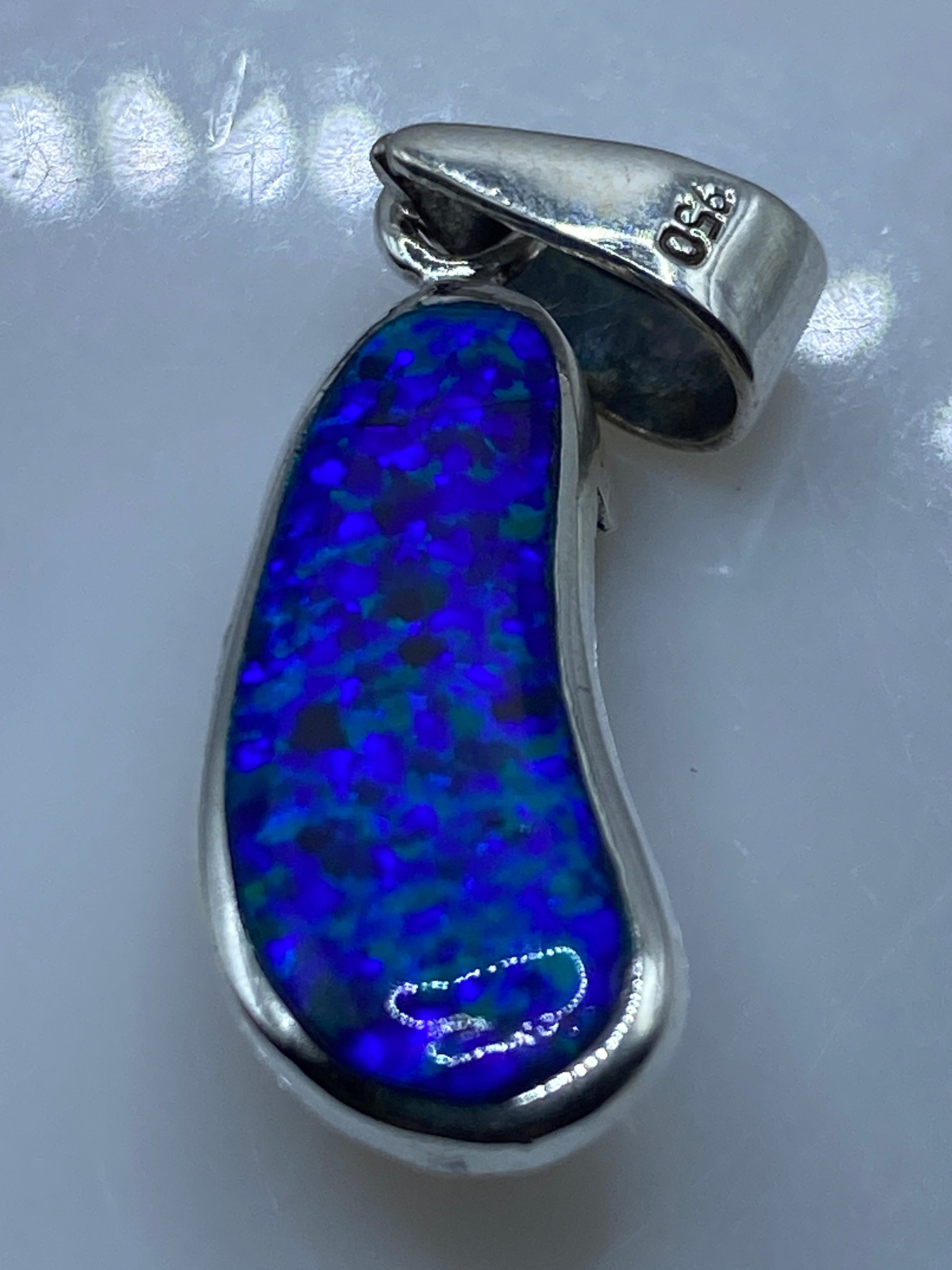 Dije Plata .950 Ópalo de Fuego Azul — Taxco — foto 5