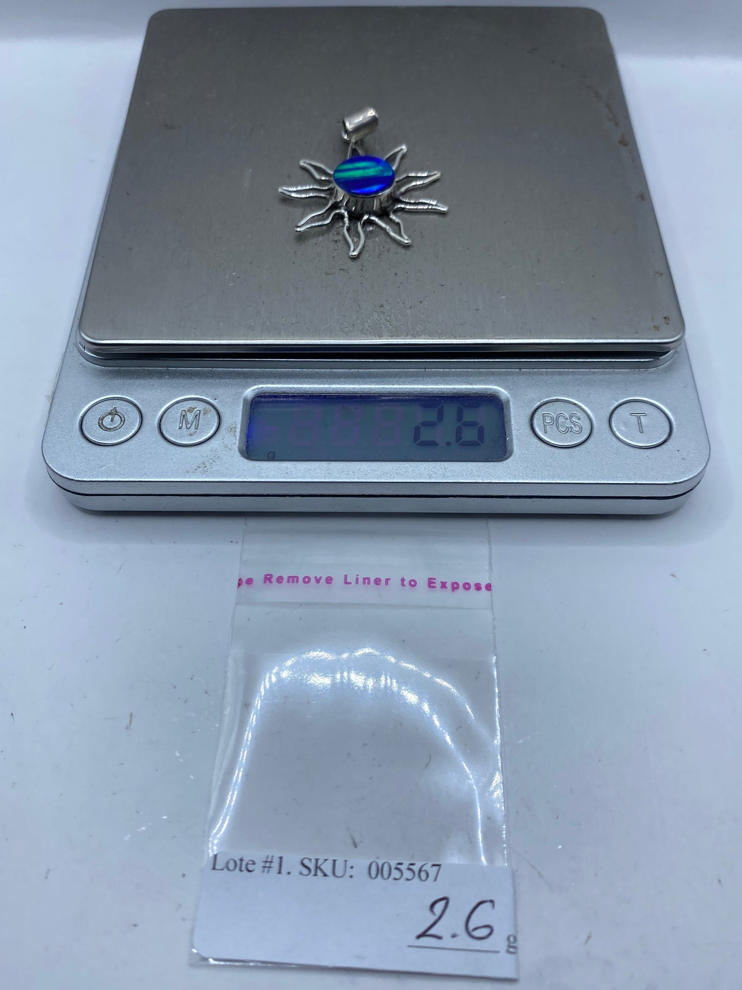 Dije Sol de Plata con Opalo de Fuego — Taxco .950 — foto 6