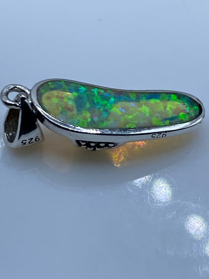 Dije de Plata Ópalo de Fuego Verde Limón — Taxco .925 — foto 5