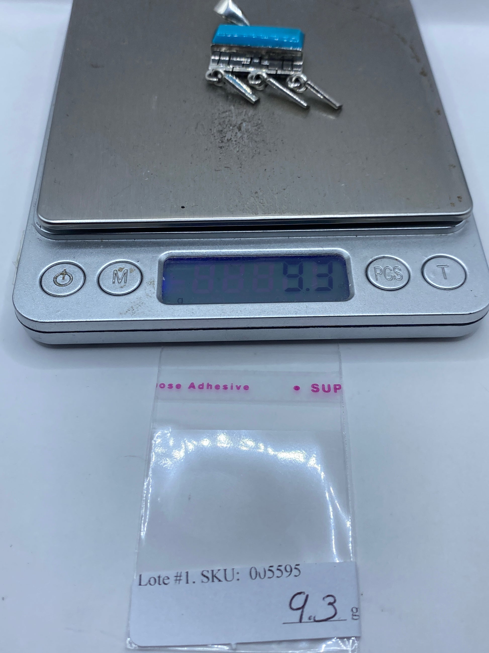 Dije Turquesa Azul Plata .950 — Incrustación Taxco — foto 6