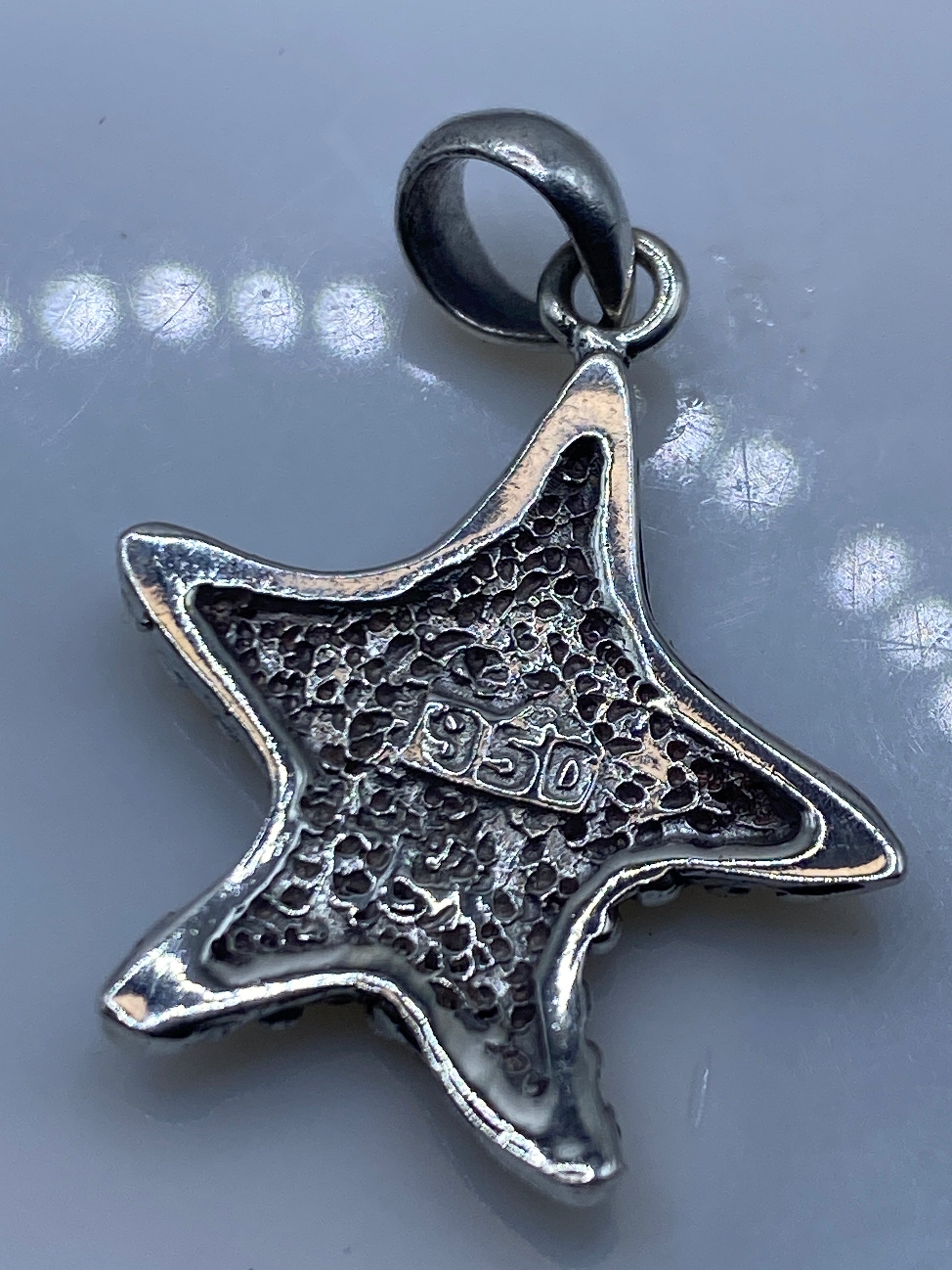 Dije Estrella de Mar Plata Opalo de Fuego — Taxco .950 — foto 5