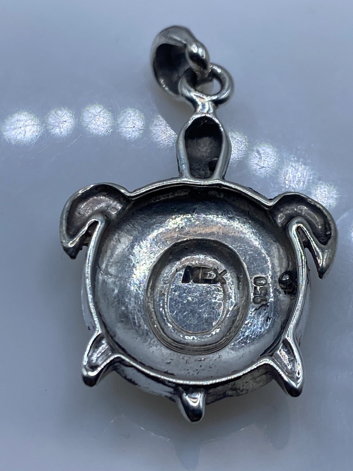 Dije Tortuga Plata .950 con Opalo de Fuego Azul — foto 5