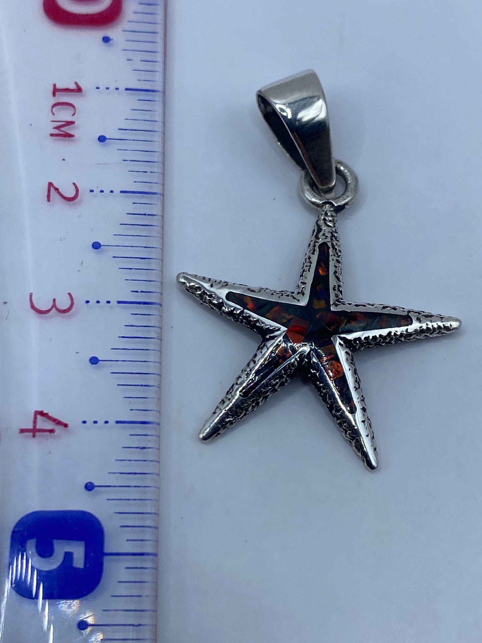 Detalle del Quinto .950 en la estrella de mar de Taxco