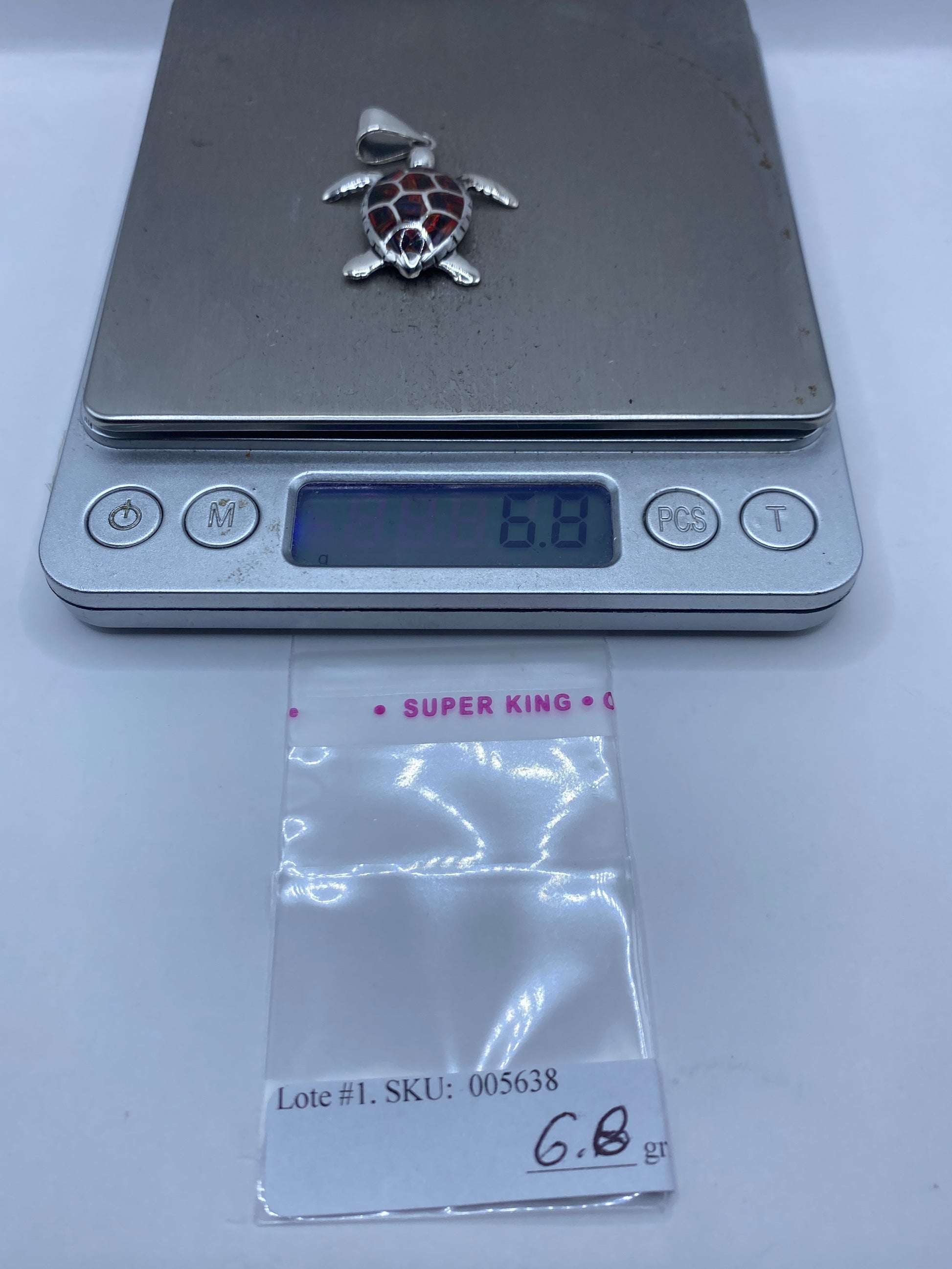 Dije Tortuga Plata .950 con Ópalo de Fuego — Taxco — foto 6