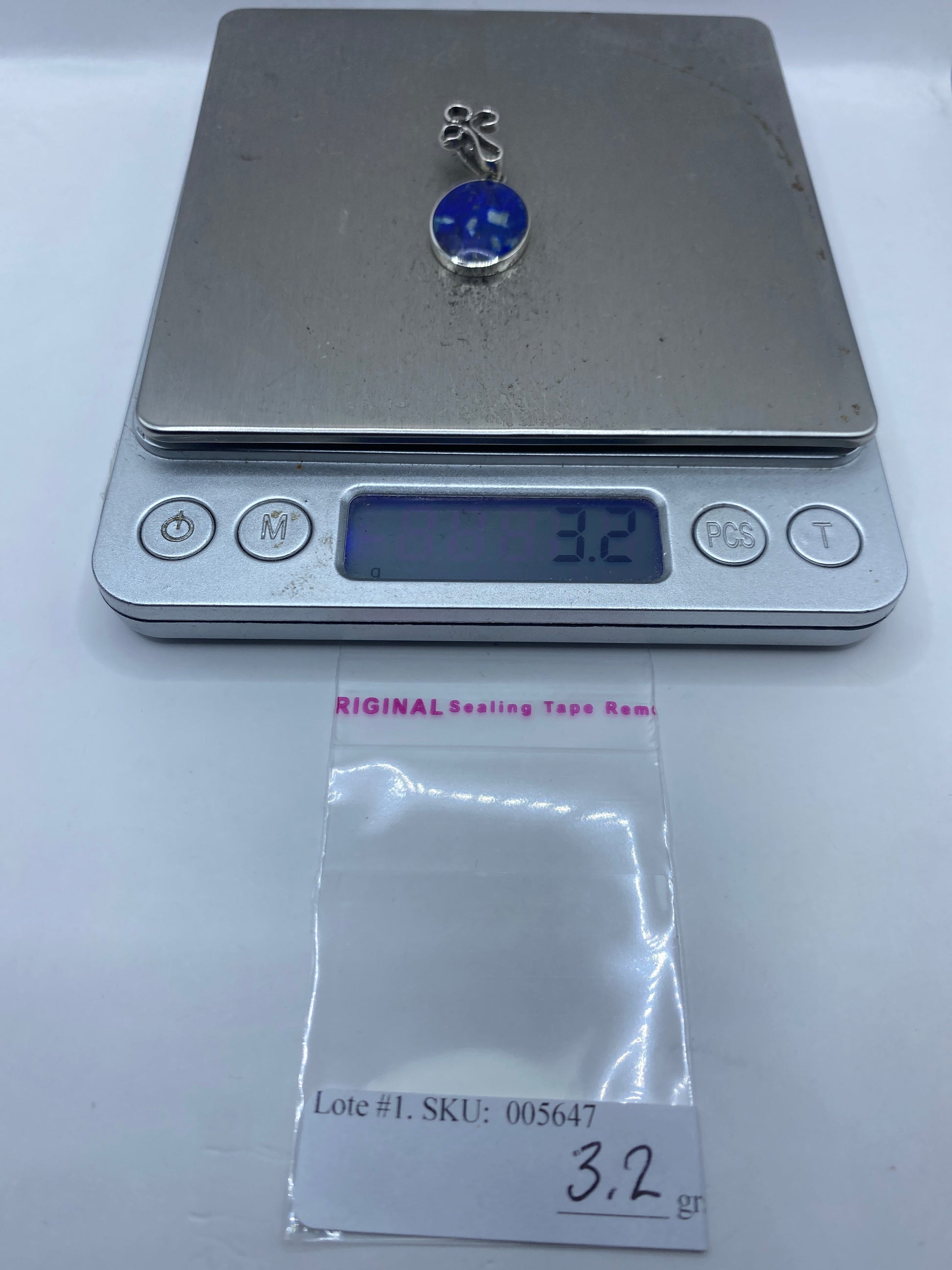 Dije de Plata con Piedra Azul — Taxco .925 — foto 6