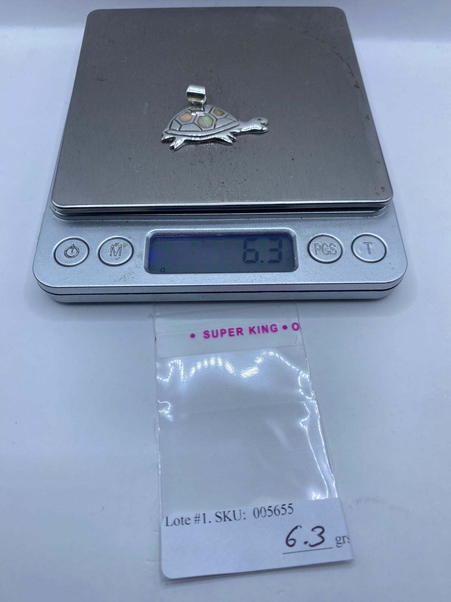 Dije Tortuga Plata .925 con Ópalo de Fuego — Taxco — foto 6