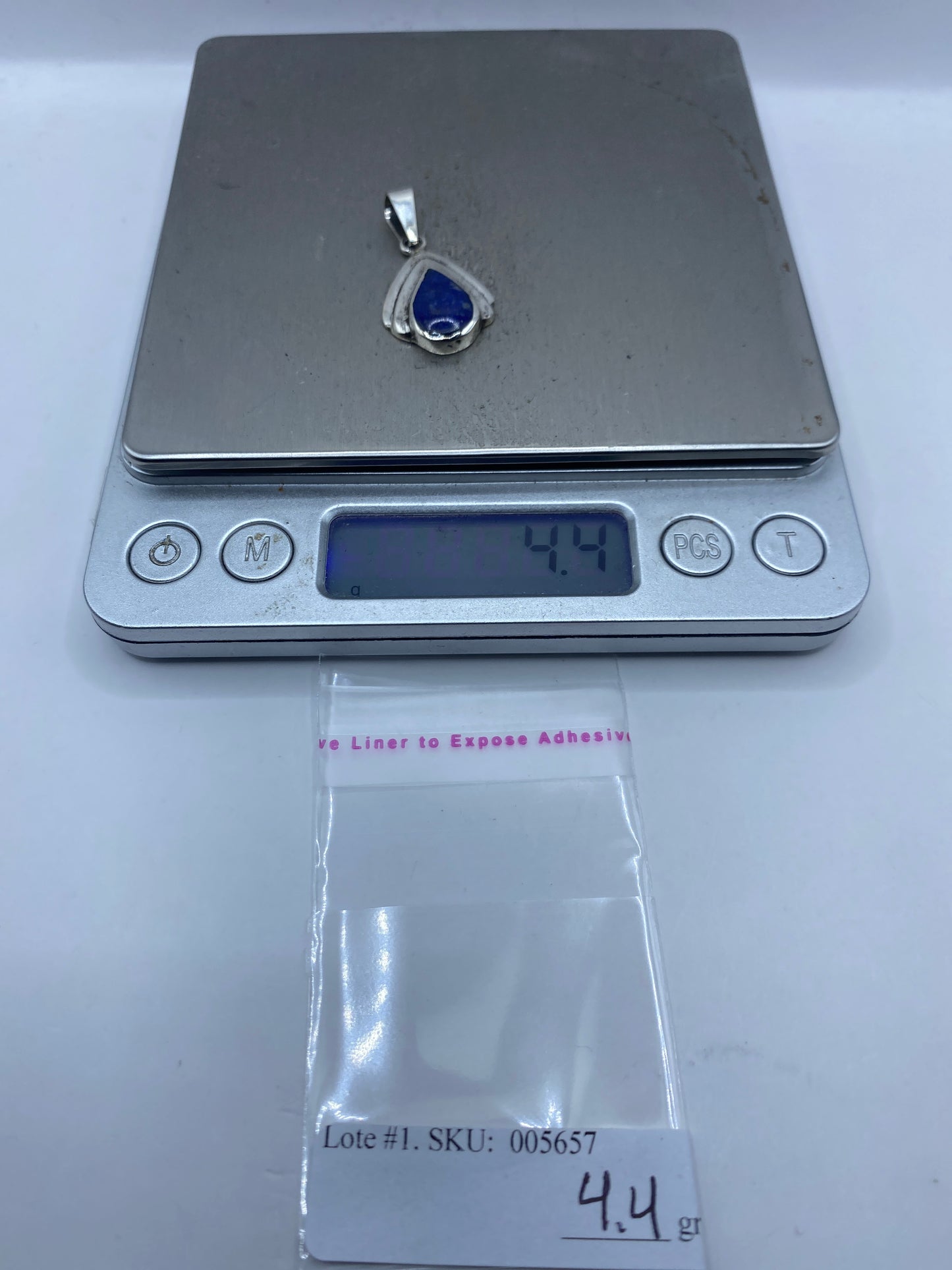 Dije de Plata Gota con Piedra Azul — Taxco .925 — foto 6