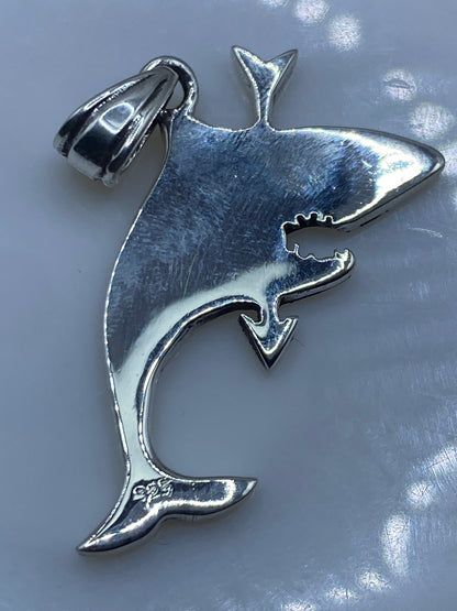 Dije Delfín Plata .925 — Incrustación Azul Cielo — foto 5
