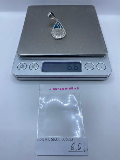 Dije Piedra del Sol con Opalo de Fuego — Plata .950 Taxco — foto 6