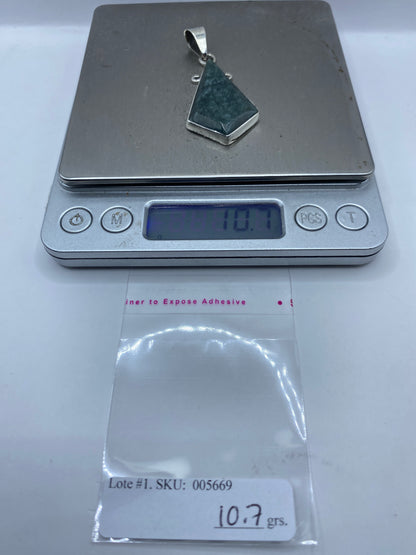 Dije de Plata con Piedra Verde — Taxco .950 — foto 6