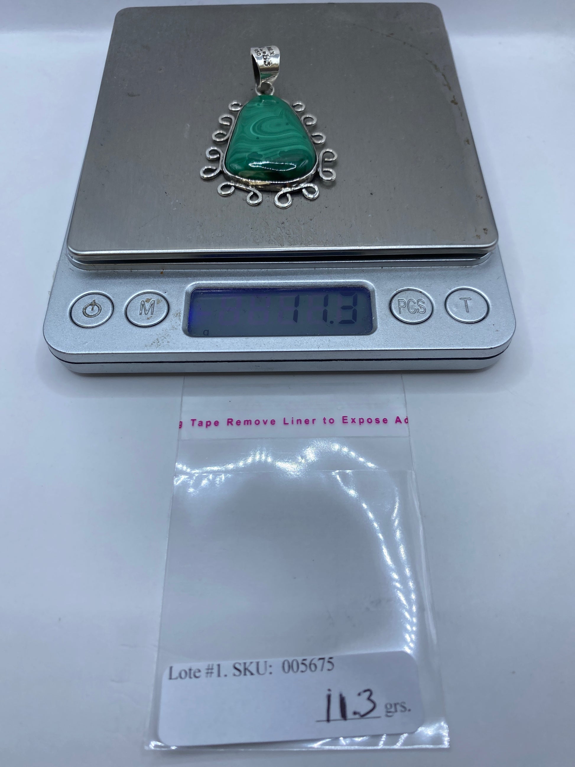 Dije de Plata Malaquita Verde — Taxco .950 — foto 6