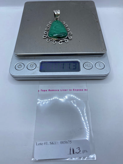 Dije de Plata Malaquita Verde — Taxco .950 — foto 6