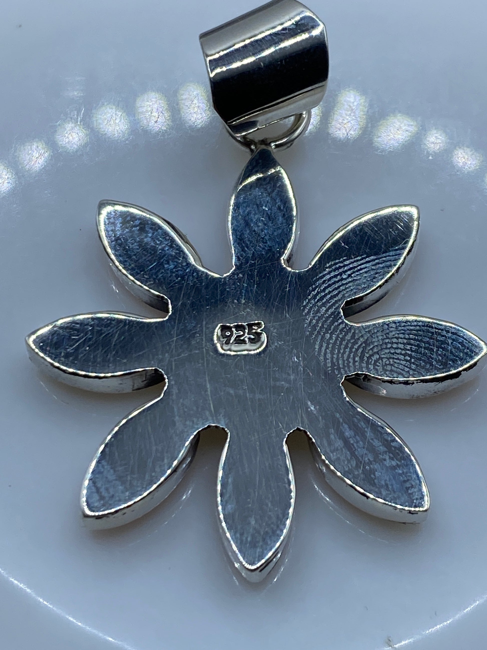 Dije Flor Plata .925 con Coral — Taxco — foto 5