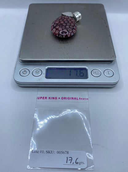 Dije Plata .950 con Piedra Roja Incrustada — Taxco — foto 6