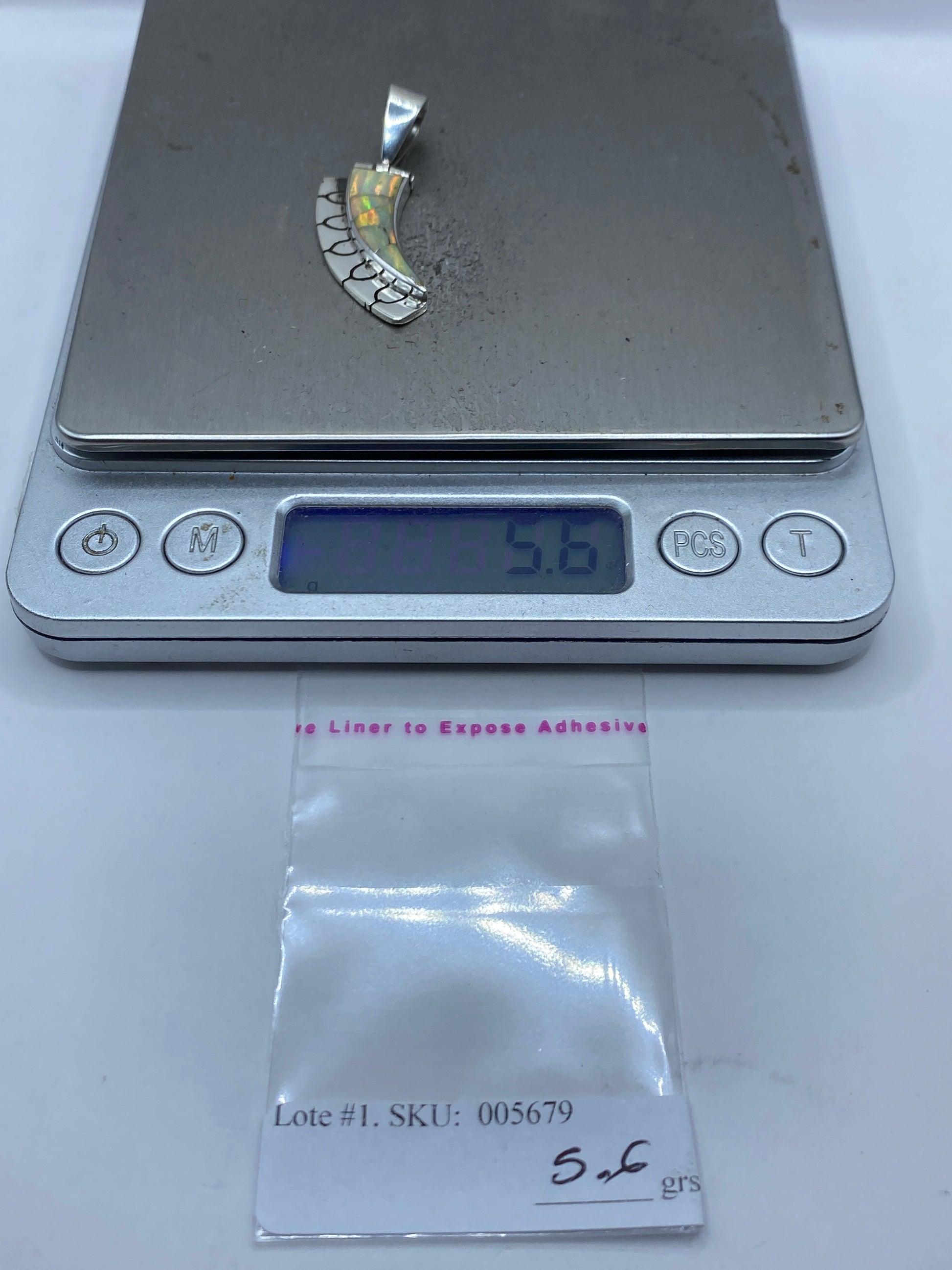 Dije de Plata Ópalo de Fuego Engastado — Taxco .925 — foto 5