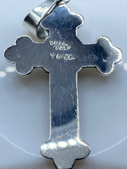 Dije Cruz de Plata con Onix — Taxco .925 — foto 5