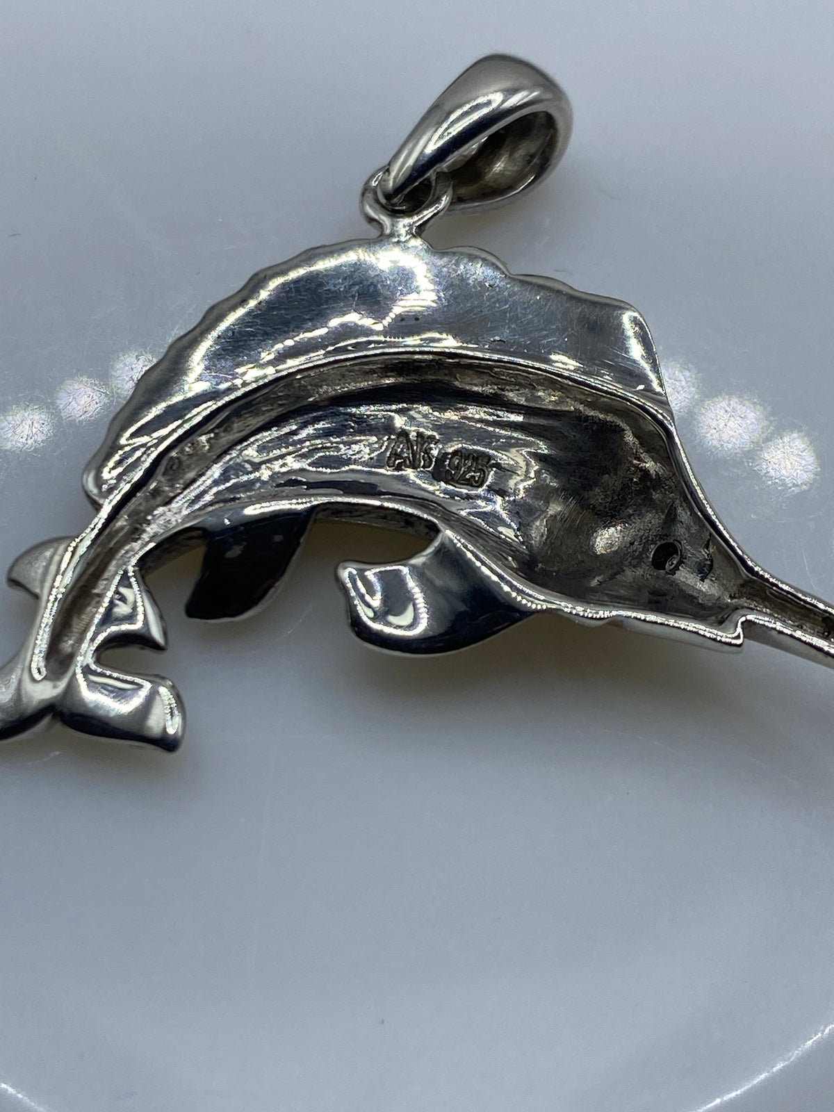 Dije Pez Plata .925 con Ópalo de Fuego Rosa — Taxco — foto 5