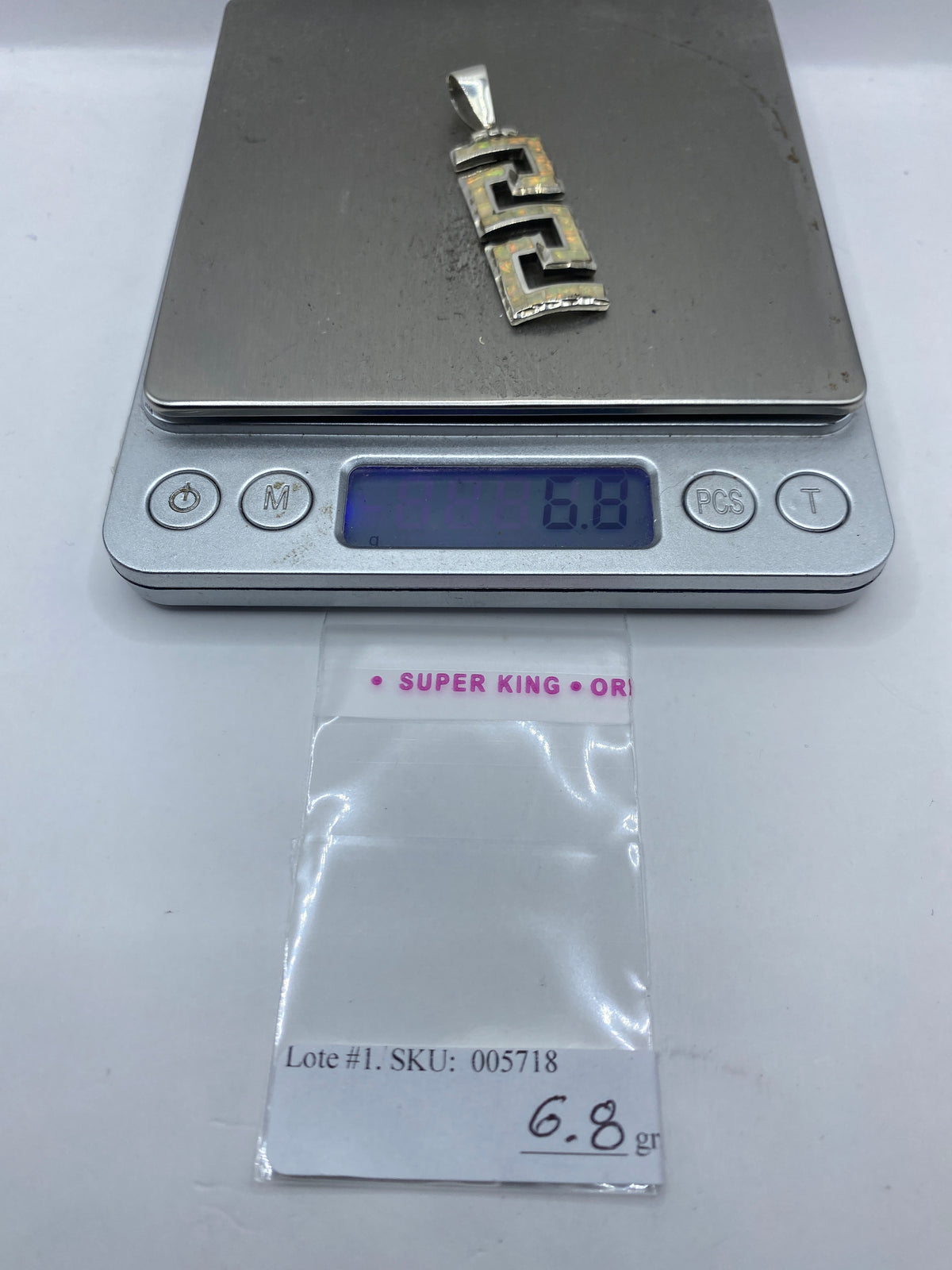Dije Plata Óptalo de Fuego Geométrico — Taxco .950 — foto 6
