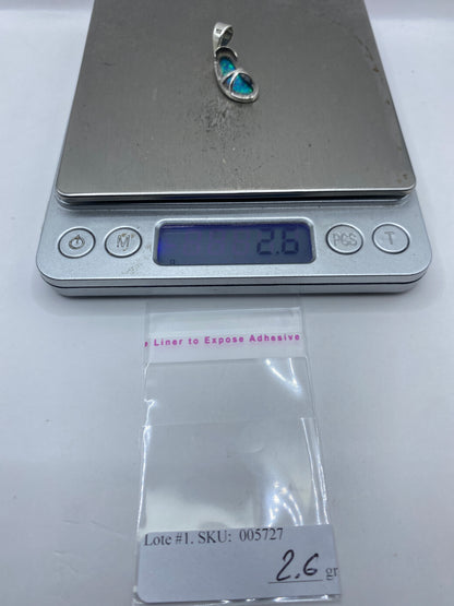 Dije de Plata Ópalo de Fuego Azul Cielo — Taxco .950 — foto 6