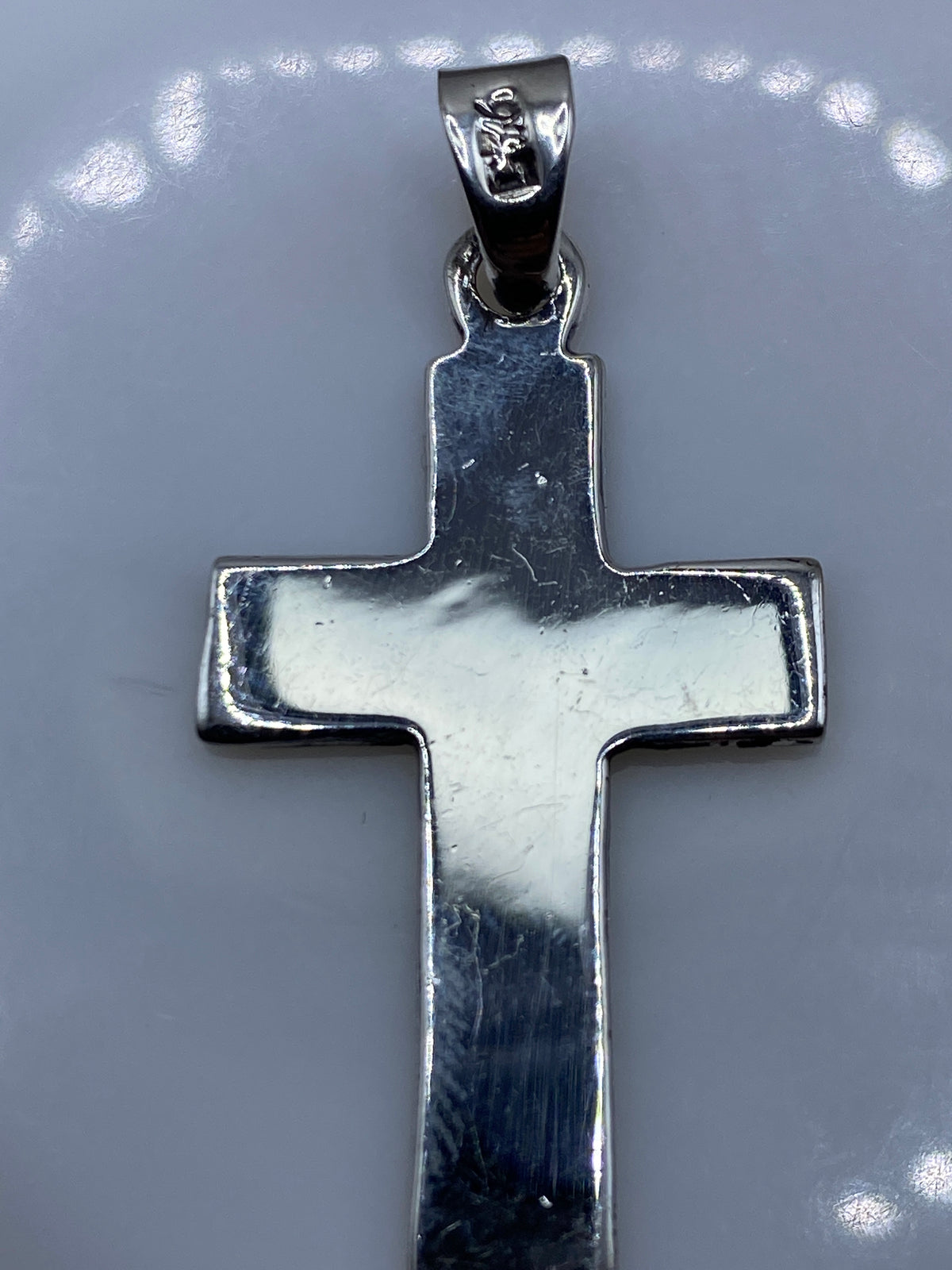 Dije Cruz Religiosa Repujada Plata .925 — Taxco — foto 5