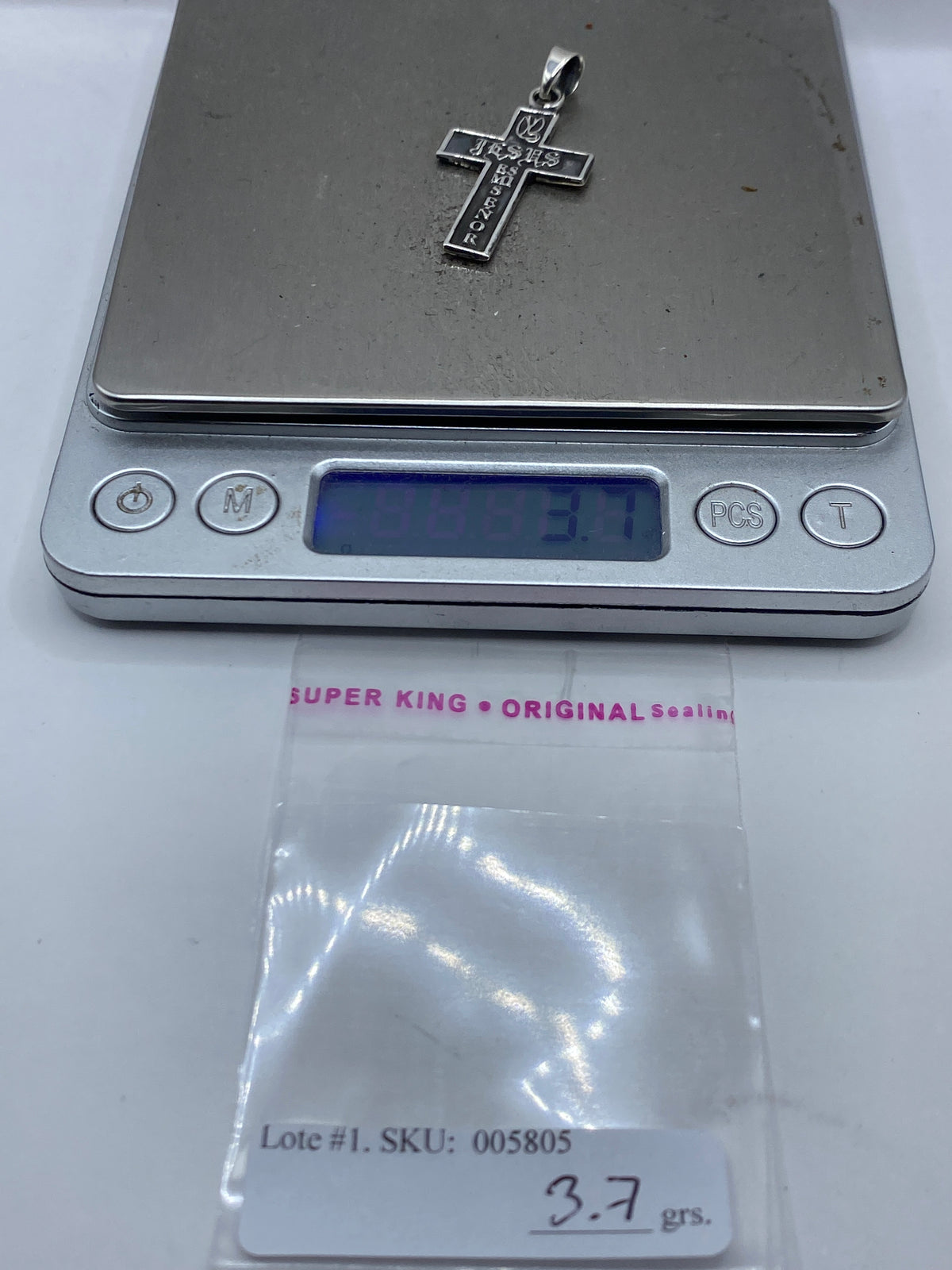 Dije Cruz Religiosa Repujada Plata .925 Taxco — foto 5