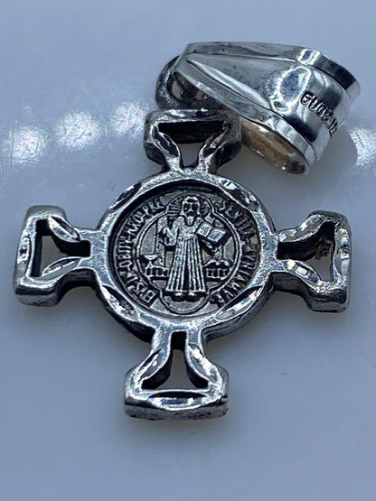 Dije Cruz San Benito Calado — Plata .925 Taxco — foto 5