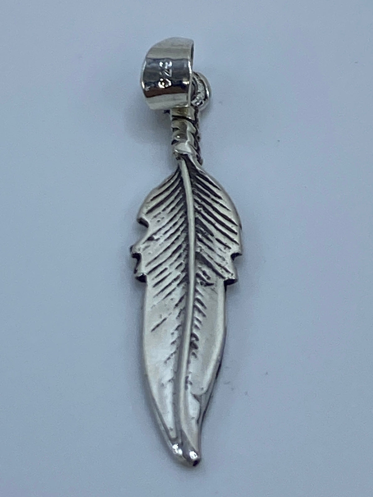 Dije Pluma de Plata .925 — Diseño Taxco Hecho a Mano — foto 5